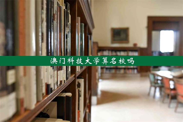 澳门科技大学算名校吗