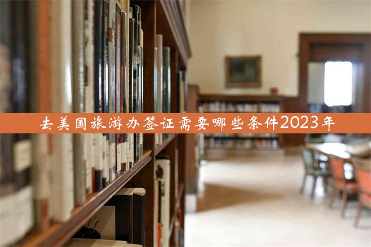 去美国旅游办签证需要哪些条件2023年