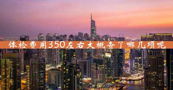 体检费用350左右大概查了哪几项呢