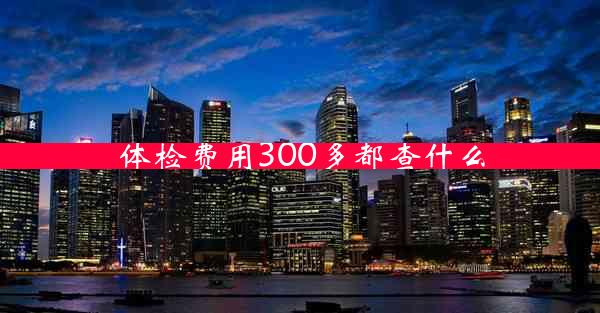 体检费用300多都查什么