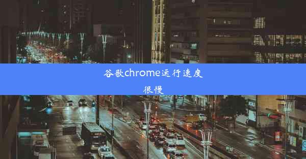 谷歌chrome运行速度很慢