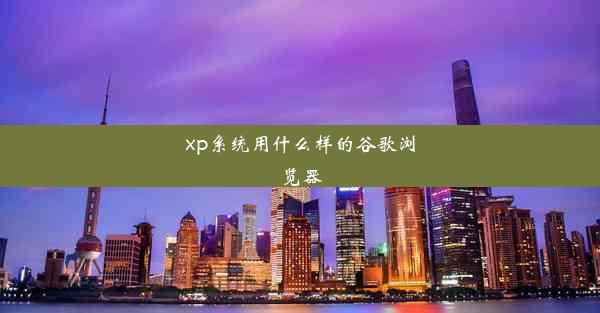 xp系统用什么样的谷歌浏览器