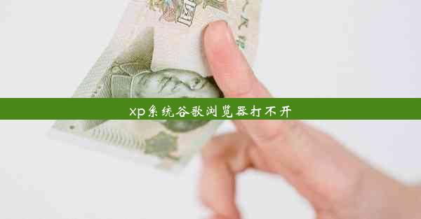 xp系统谷歌浏览器打不开