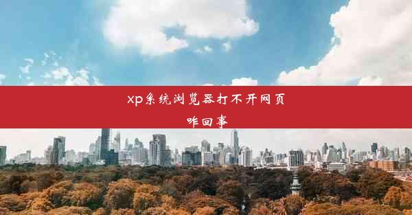 xp系统浏览器打不开网页咋回事