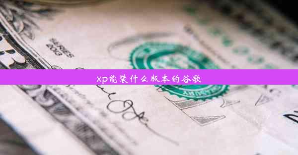 xp能装什么版本的谷歌