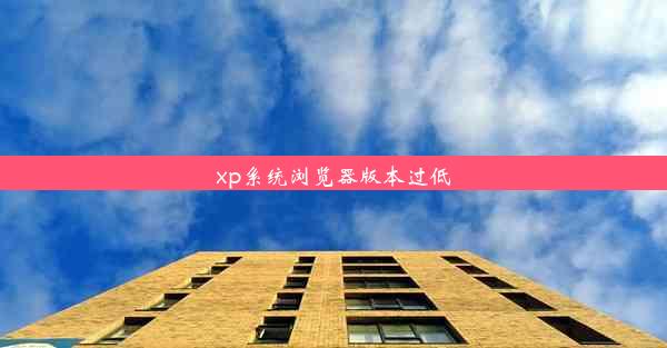 xp系统浏览器版本过低