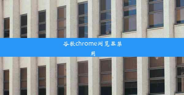 谷歌chrome浏览器禁用