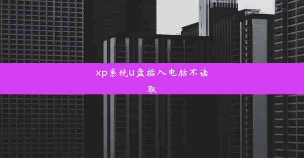 xp系统u盘插入电脑不读取