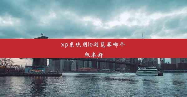 xp系统用ie浏览器哪个版本好