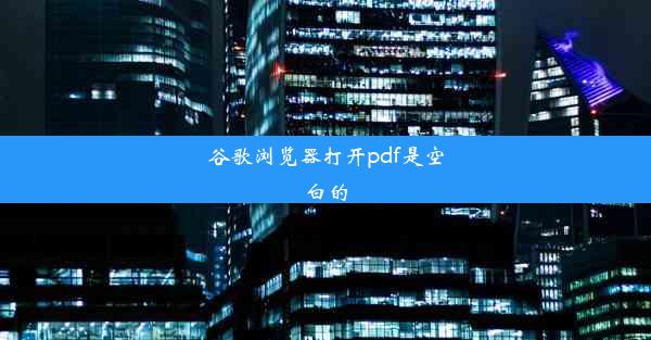 谷歌浏览器打开pdf是空白的