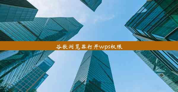 谷歌浏览器打开wps权限