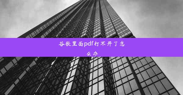 谷歌里面pdf打不开了怎么办