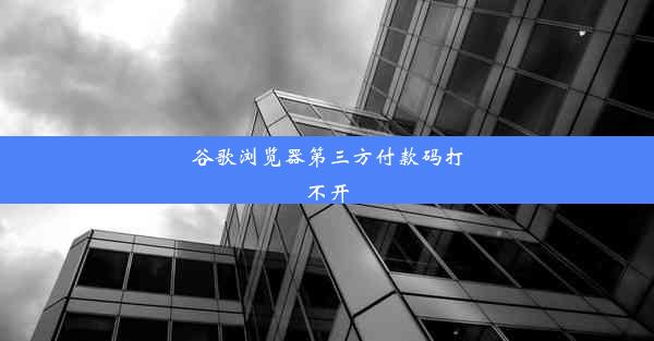 谷歌浏览器第三方付款码打不开