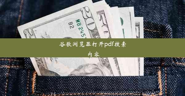 谷歌浏览器打开pdf搜索内容