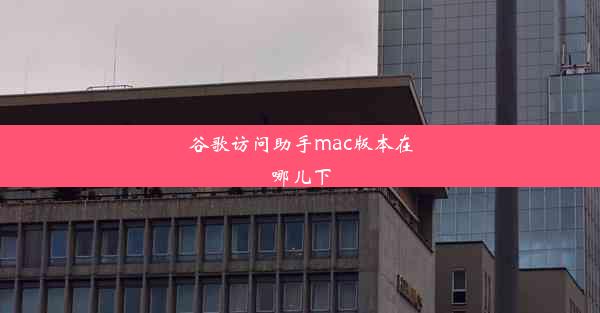 谷歌访问助手mac版本在哪儿下