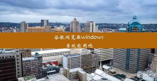 谷歌浏览器windows系统能用吗