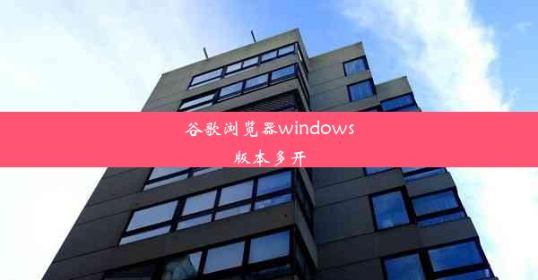 谷歌浏览器windows版本多开