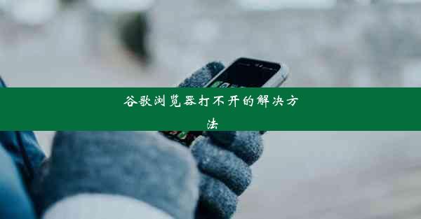 谷歌浏览器打不开的解决方法