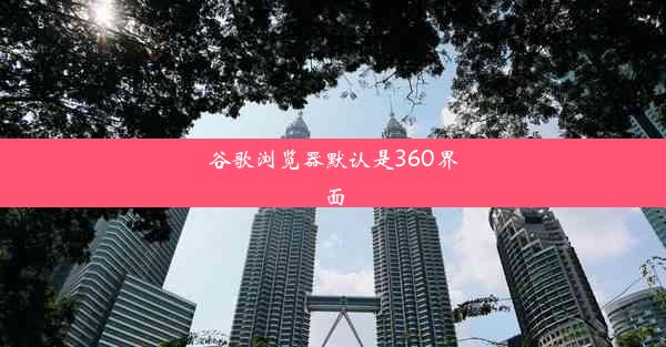 谷歌浏览器默认是360界面