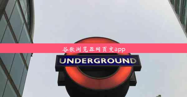 谷歌浏览器网页变app