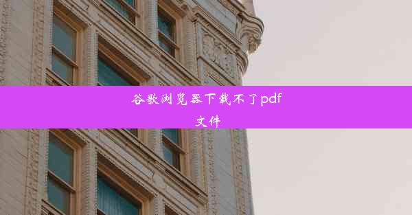 谷歌浏览器下载不了pdf文件