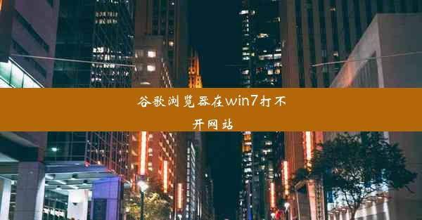 谷歌浏览器在win7打不开网站