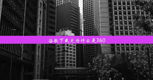 谷歌下载完为什么是360