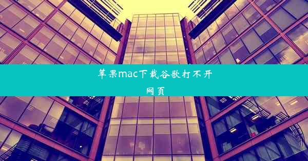 苹果mac下载谷歌打不开网页