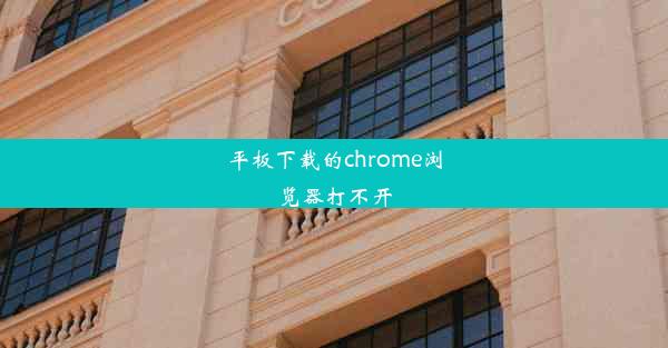 平板下载的chrome浏览器打不开