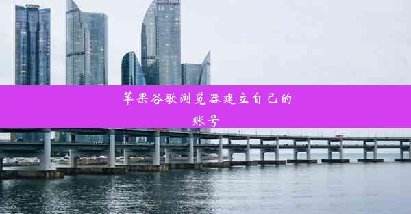 苹果谷歌浏览器建立自己的账号