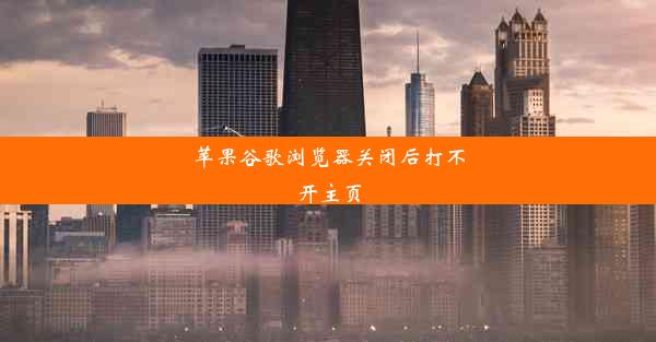 苹果谷歌浏览器关闭后打不开主页