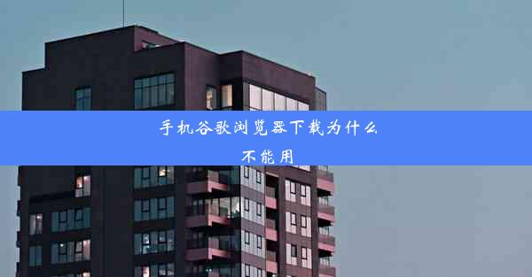 手机谷歌浏览器下载为什么不能用