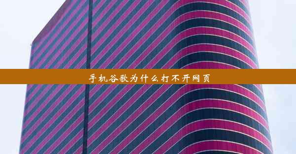 手机谷歌为什么打不开网页