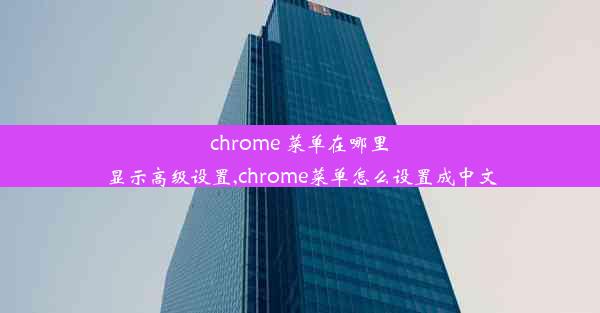 chrome 菜单在哪里显示高级设置,chrome菜单怎么设置成中文