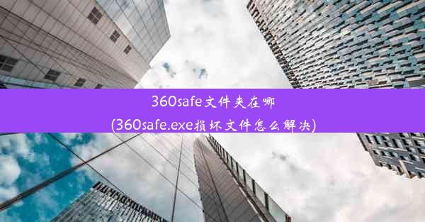 360safe文件夹在哪(360safe.exe损坏文件怎么解决)