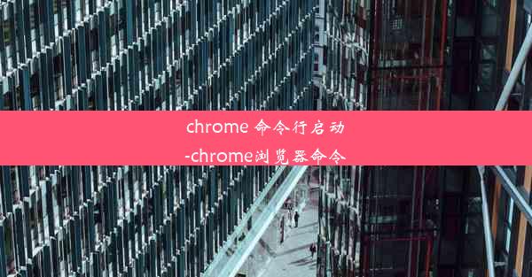 chrome 命令行启动-chrome浏览器命令