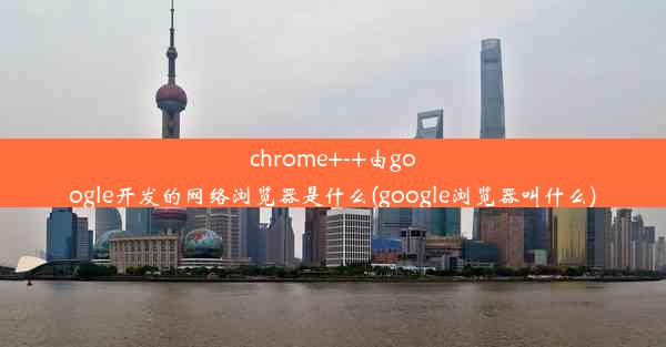 chrome+-+由google开发的网络浏览器是什么(google浏览器叫什么)