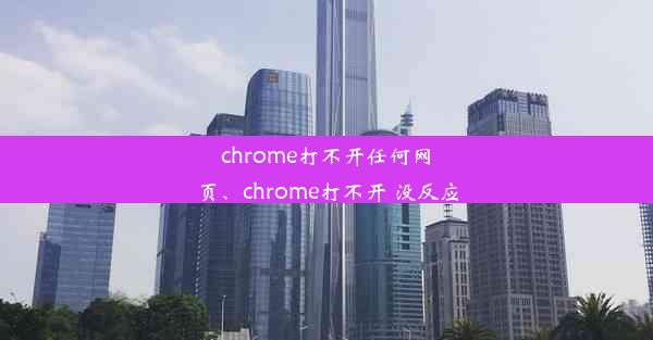 chrome打不开任何网页、chrome打不开 没反应