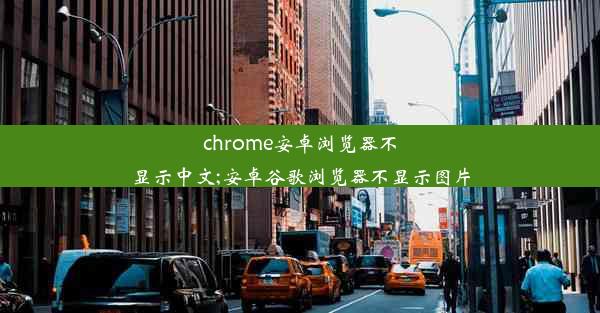 chrome安卓浏览器不显示中文;安卓谷歌浏览器不显示图片