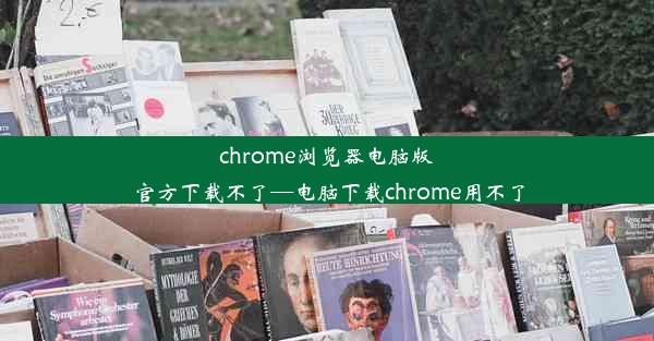 chrome浏览器电脑版官方下载不了—电脑下载chrome用不了