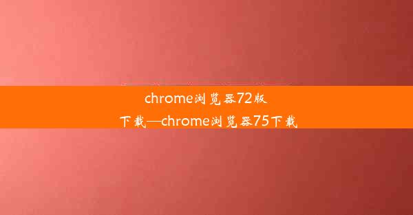 chrome浏览器72版下载—chrome浏览器75下载