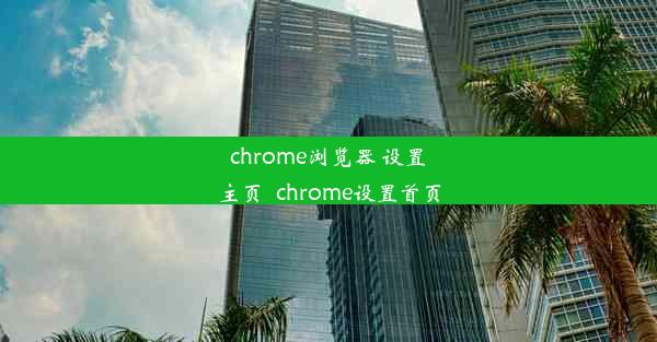 chrome浏览器 设置主页_chrome设置首页