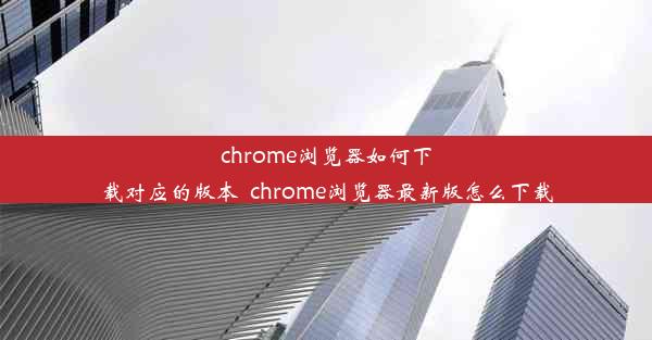 chrome浏览器如何下载对应的版本_chrome浏览器最新版怎么下载