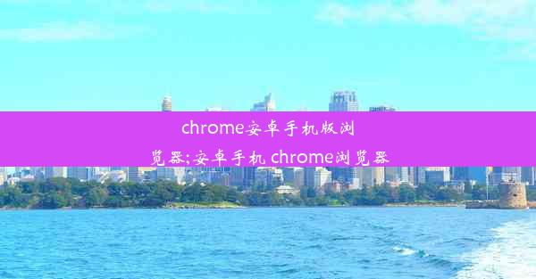 chrome安卓手机版浏览器;安卓手机 chrome浏览器