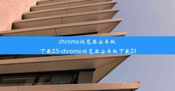 chrome浏览器安卓版下载85-chrome浏览器安卓版下载81