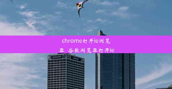 chrome打开ie浏览器_谷歌浏览器打开ie