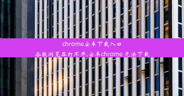 chrome安卓下载入口谷歌浏览器打不开,安卓chrome 无法下载