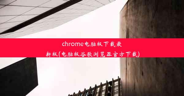 chrome电脑版下载最新版(电脑版谷歌浏览器官方下载)