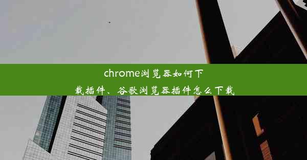 chrome浏览器如何下载插件、谷歌浏览器插件怎么下载