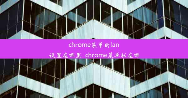 chrome菜单的lan设置在哪里_chrome菜单栏在哪